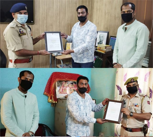 To boost the morale of the Doctors, Paramedical Staff, Police, Civil Adm. & Others given services in Covid19, I have Felicitated them as Corona Warriors
