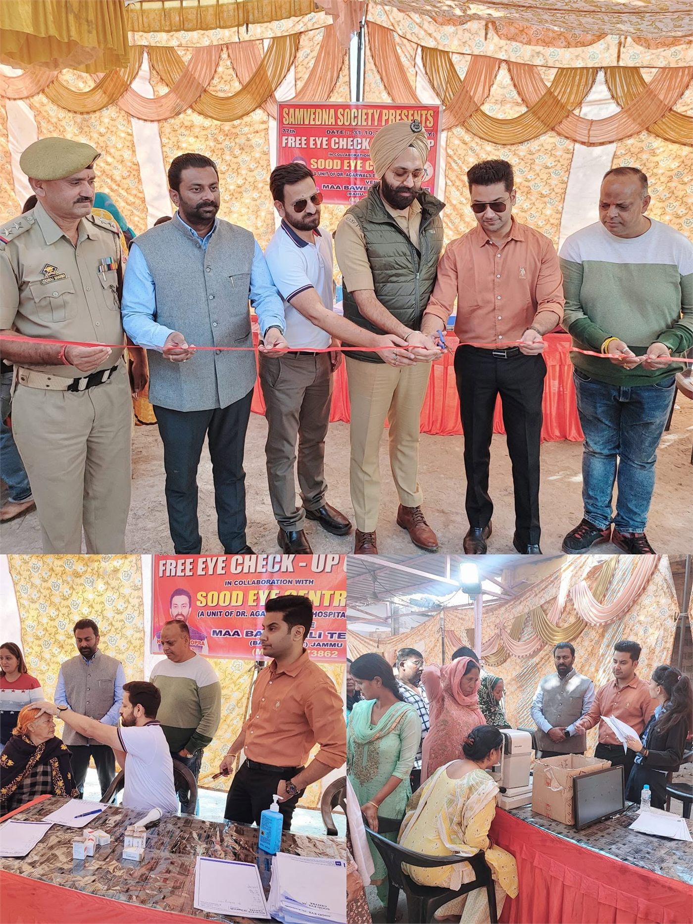 One hundred camps: the free eye and health check-up drive reaches a milestone — Samvedna Society, Jammu
