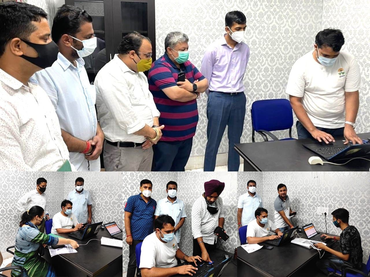 An Ayushman Bharat Golden Card enrolment camp run by Samvedna Society in Jammu