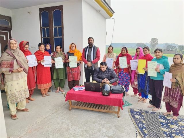 Distributing Voter Cards to the Senior Citizens and Newly Enrolled Fisrt Time Voters at doorstep.
