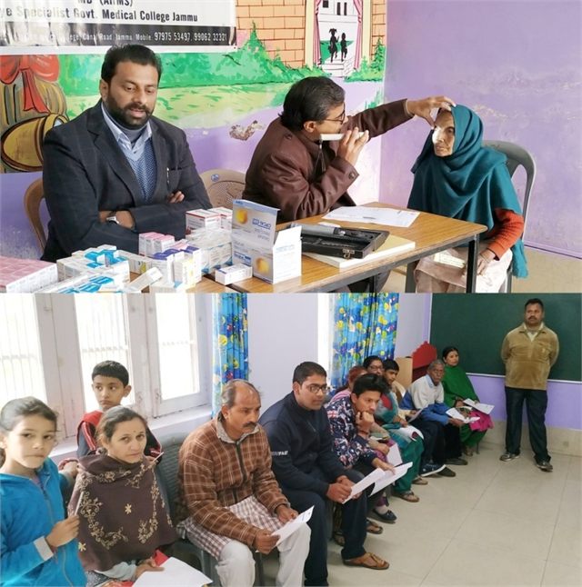 District Social Welfare Officer Ajay Salaan(JKAS) While inaugurating the Free Health Check up Camp Organised at DSWO Office Jammu
