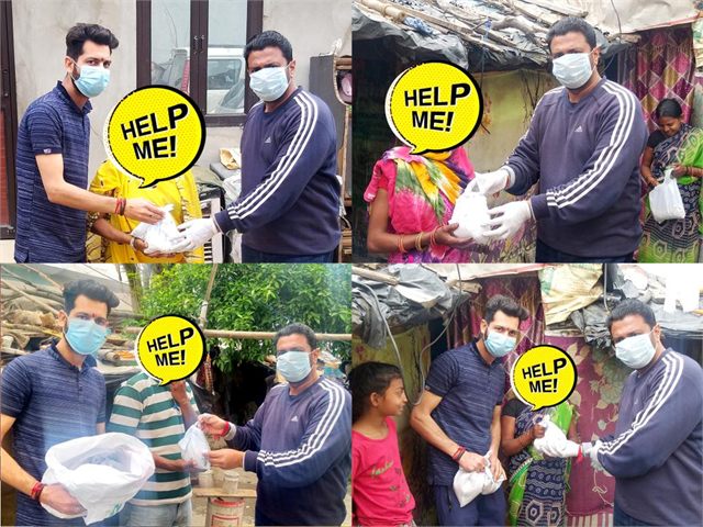 During Covid time Providing Cooking Gas Cylinder to a needy women living Alone.