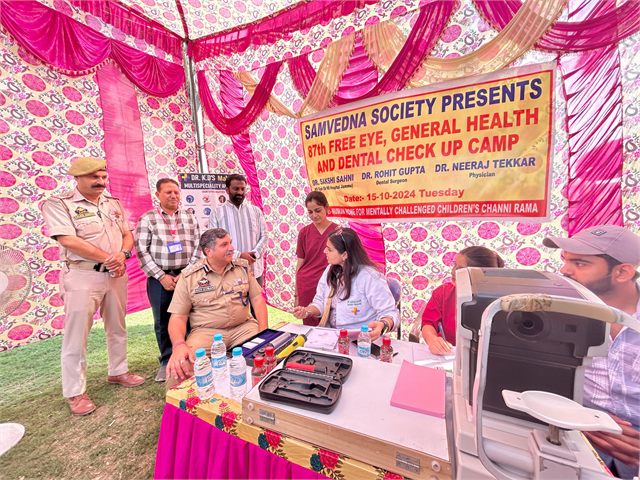 Eye & General Health Check-Up camp Inaugurated by DIG Shiv Kumar IPS AT m USKAN HOME FOR MENTALLY Challenged - Samvedna Camp 3