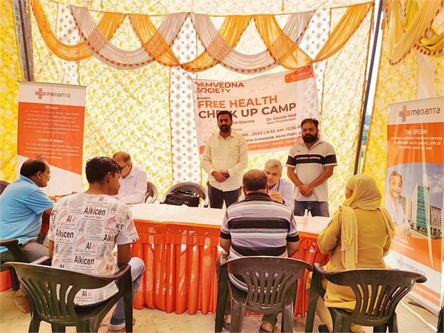 Free Health Camp at Mata Bawe Wali Temple Bahu Fort