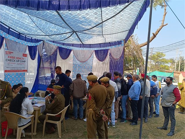 Free Health Camp for Police Personnel ot District Police Office Jammu Inaugurated by SSP Jammu Vinod Kumar IPS