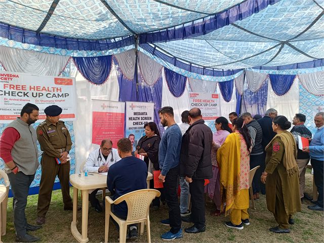 Free Health Camp for Police Personnel ot District Police Office Jammu Inaugurated by SSP Jammu Vinod Kumar IPS