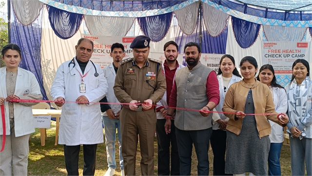 Free Health Camp for Police Personnel ot District Police Office Jammu Inaugurated by SSP Jammu Vinod Kumar IPS