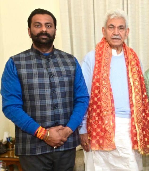 Meeting With Lt Governor Shri Manoj Sinha & apprised him of various issues of Public importance ,Also Briefed him about the Activities & Work Done (Dated: 28-1-2025)