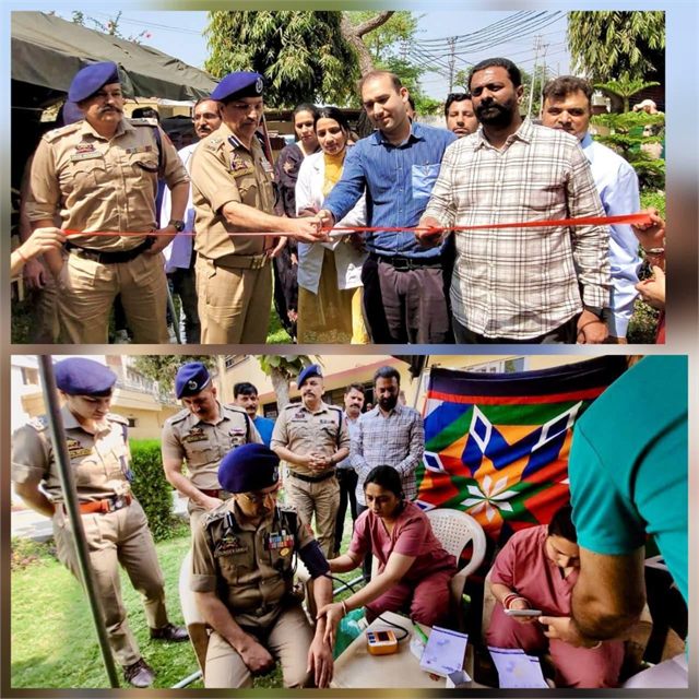 Organised 96th Free Eye& General Health Check Up Campat District Police Lines Jammu, The Camp was inaugurated by SSP Jammu Sh Joginder Singh JKPS & Other Respective Officers