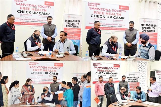 Organising Free Health Check up camp for the Devotees, Pujaris & Sewadars of Mata Bawe Wali Temple Bahu Fort, The Camp was inaugurated by SSP Jammu Chandan Kohli IPS