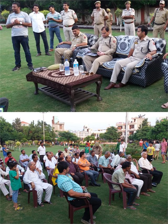 Organising Police Public Meeting attended by Senior Superintendent of Police Amritpal Singh IPS and Sheema Nabi IPS