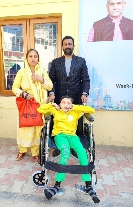 Providing Wheelchair to a needy person