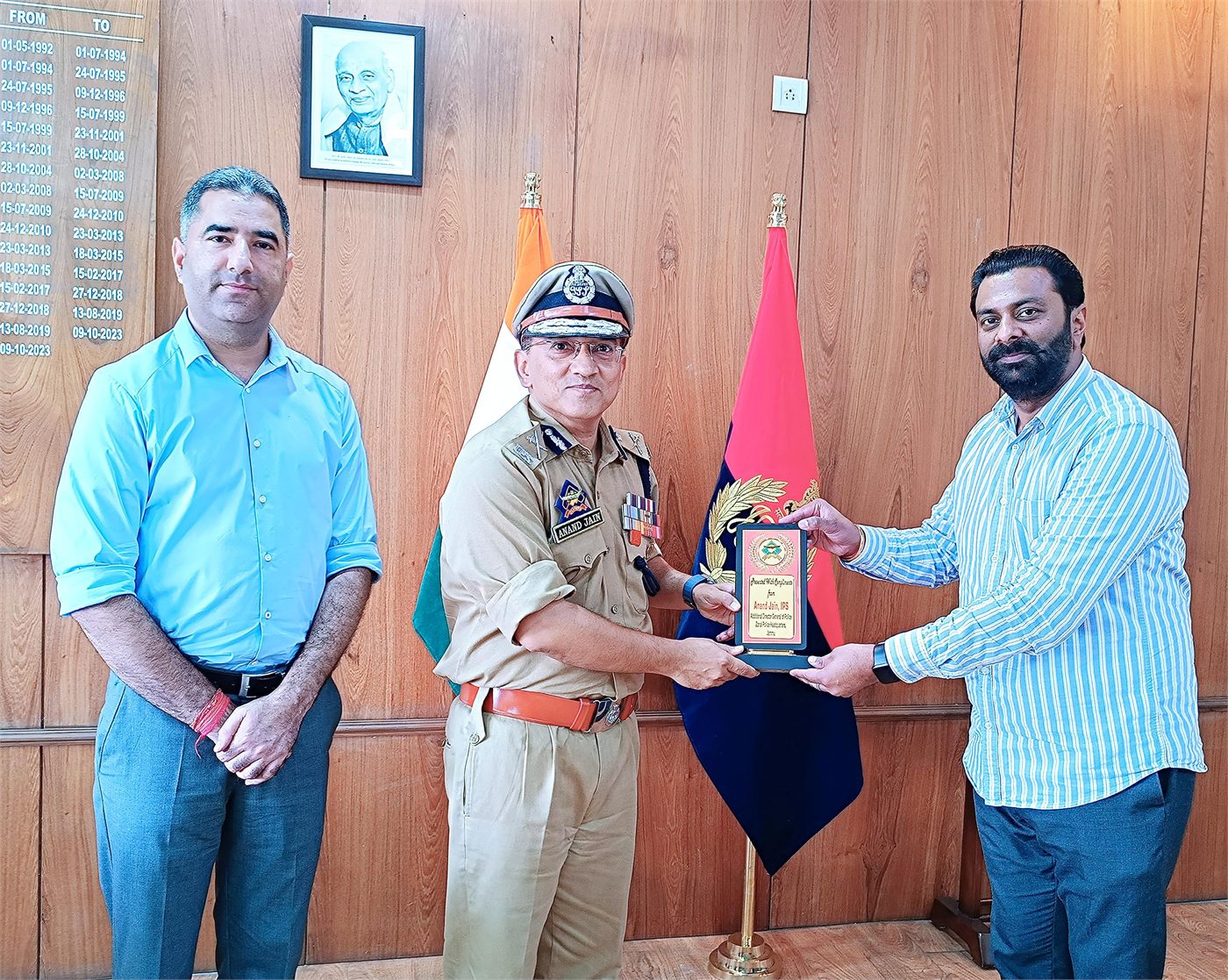 Appreciation from Sh. Anand Jain, IPS, Additional Director General of Police, Jammu Zone